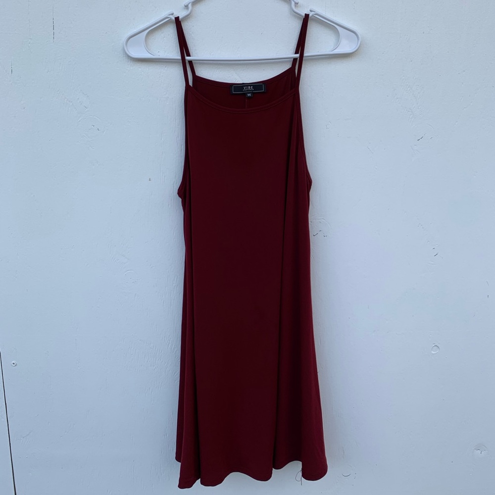 Burgundy Flowey mini dress